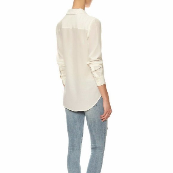 NWT EQUIPMENT Brett Silk Shirt Blouses– Nature White, Work to Weekend Staple - Picture 4 of 7